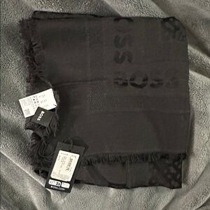 Hugo Boss Square Black Scarf - NWT